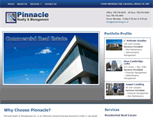 Tablet Screenshot of pinnaclemgmt.ca